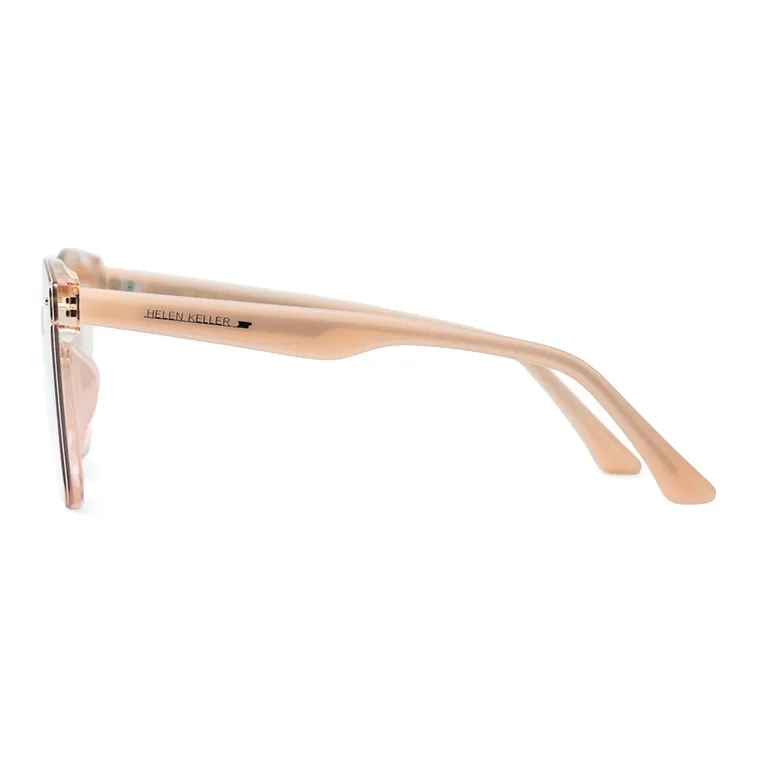 HELEN KELLER Plate Frame Square Sunglasses Unisex-8
