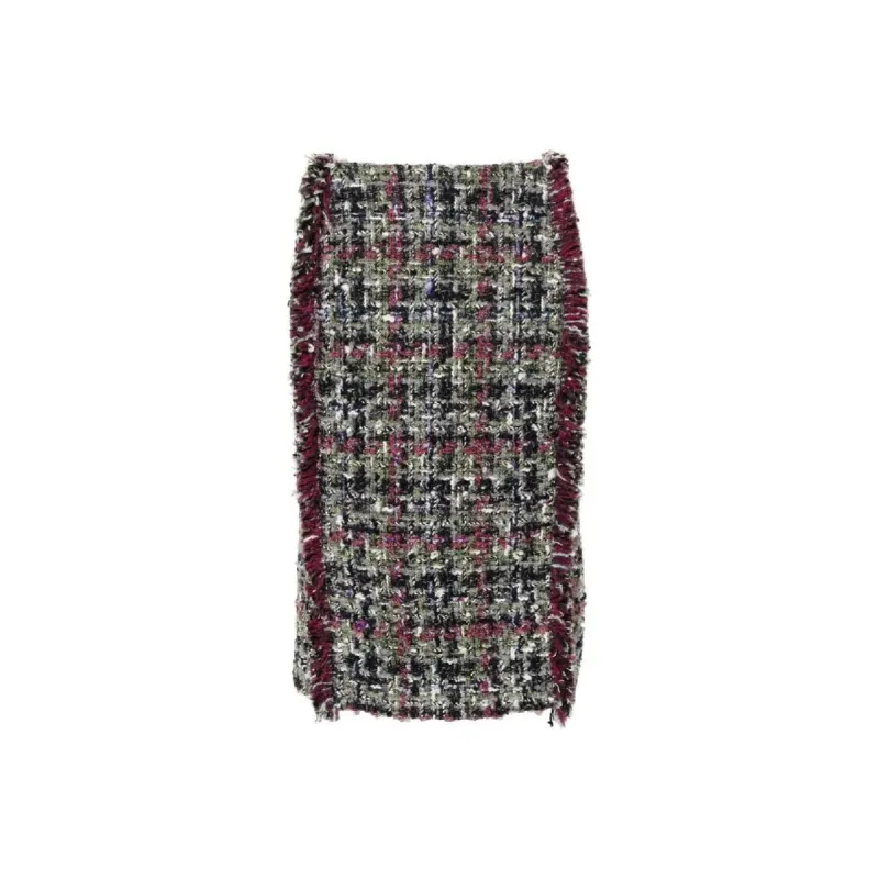 METROCITY Bouclé Midi Skirt-0