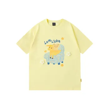 LAMLICKA T Shirts Unisex Light Yellow