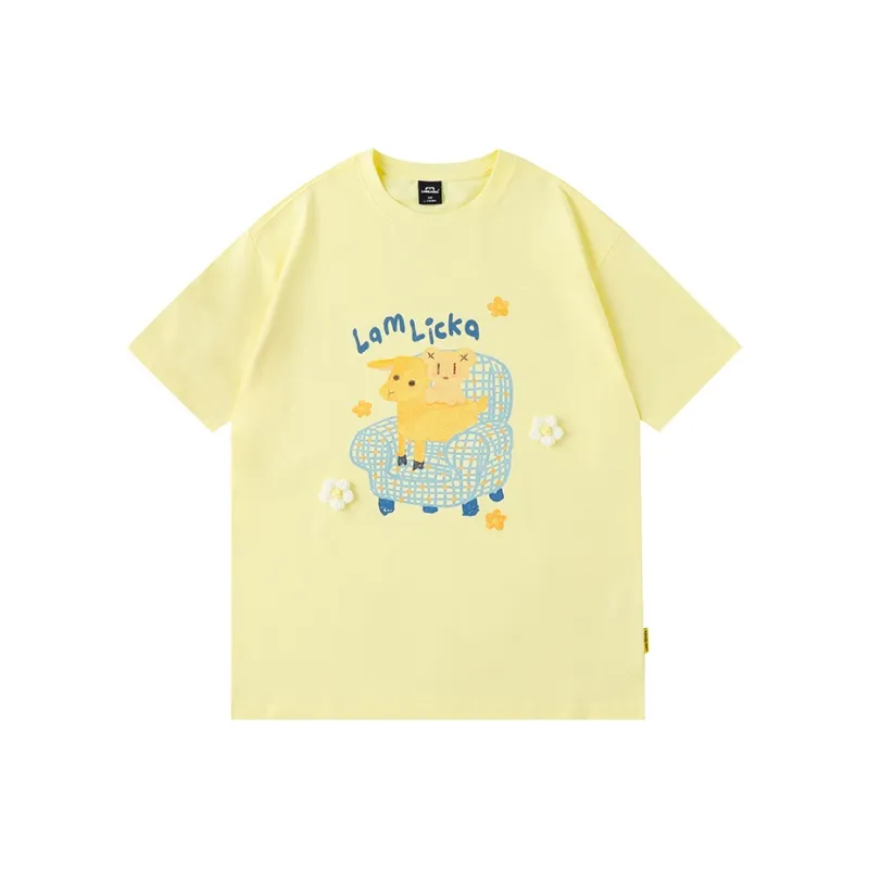 LAMLICKA T Shirts Unisex Light Yellow-0