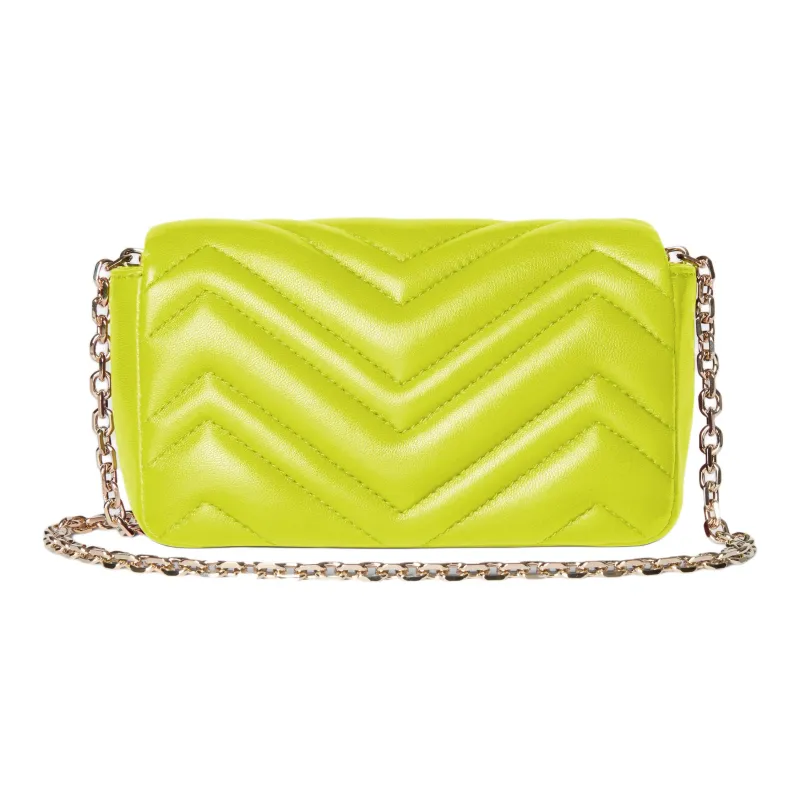 GUCCI GG Marmont Lambskin Shoulder Bag Mini Women's Bright Green-3