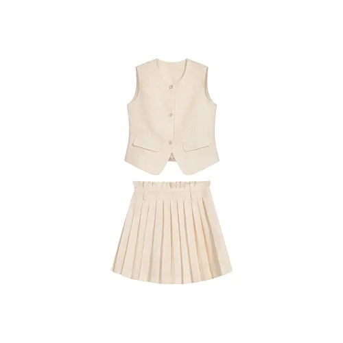 COVER TIME Skirt Set Women's Apricot