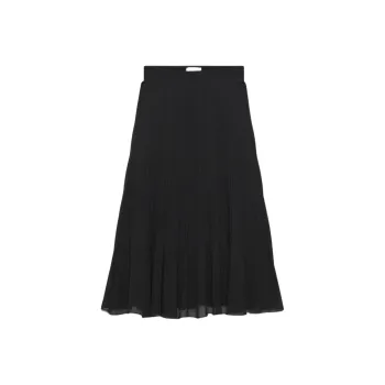ARITZIA Wilfred New Twirl Pleated Skirt Casual Long Skirts Women's BLACK/Black