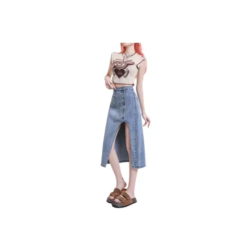 The New Age Family Denim Long Skirt Women's