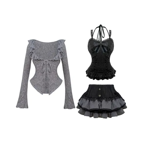 COSYISM Skirt Set Women's Black