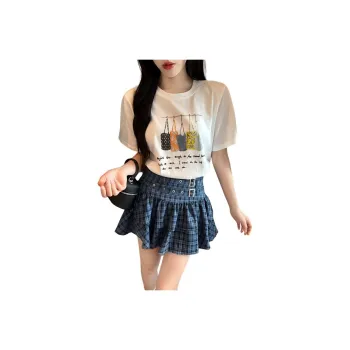 Flowers In Water Skirt Set Women's