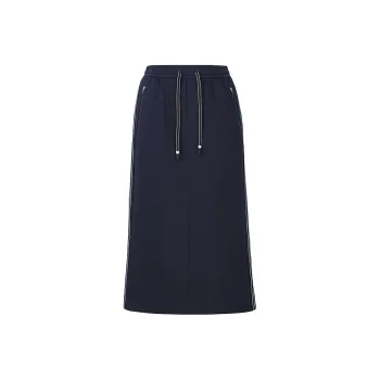 Firststation Casual Long Skirt Women's Navy Blue