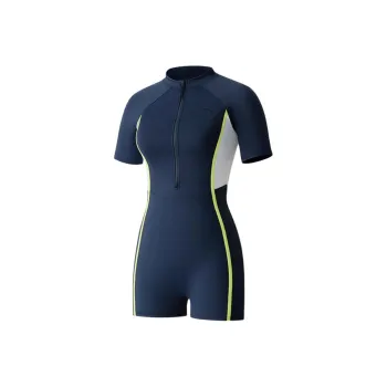 Anta One-piece Swimsuit Women's Dark Blue/off-White
