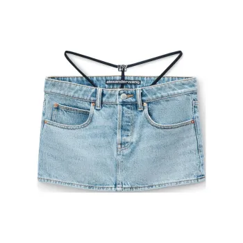 Alexander Wang Thong Strap Denim Skirt
