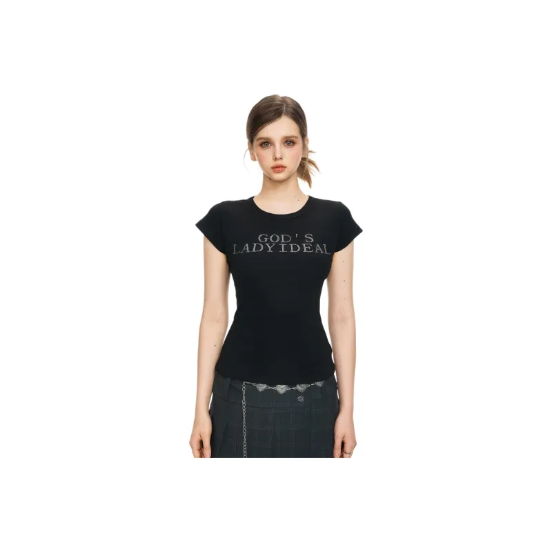 LADY IDEAL Flutter Sleeve T Shirt Women's-8