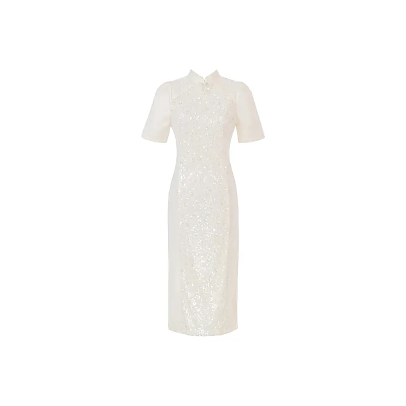 Clothes Cut By Time Cheongsam Women's White-0