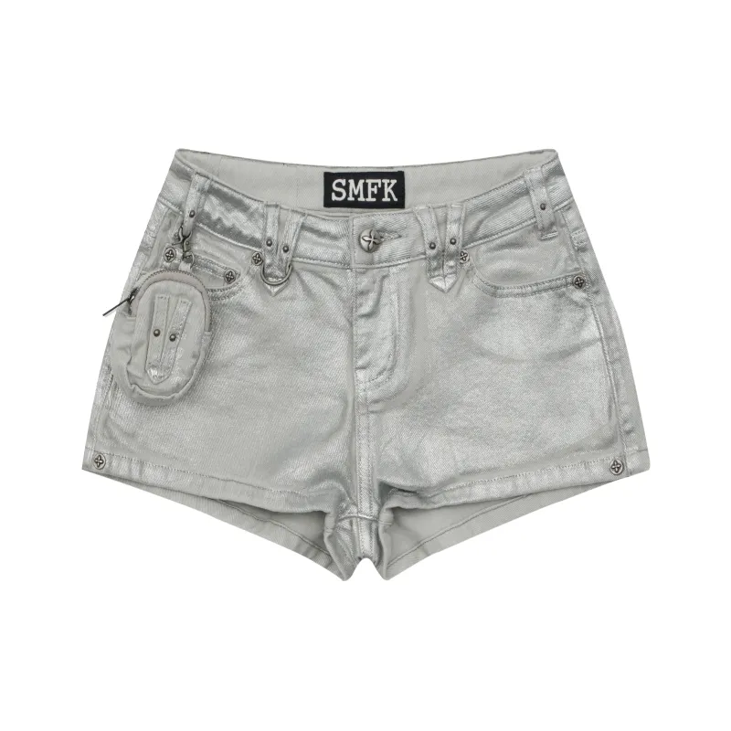 SMFK Denim Shorts Women's Starry Silver-0