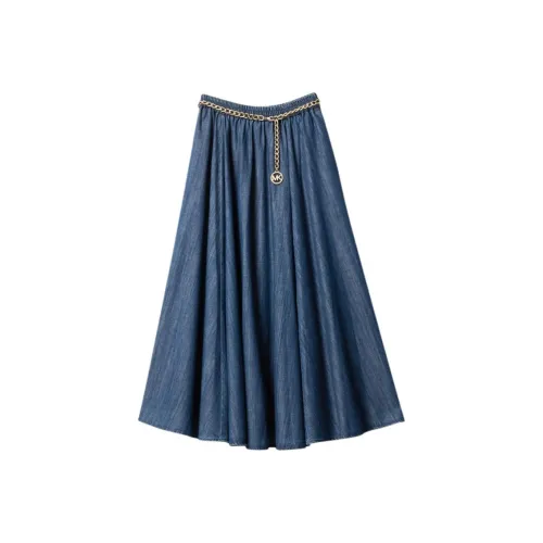 MICHAEL KORS SS25 Casual Long Skirt Women's Denim Blue
