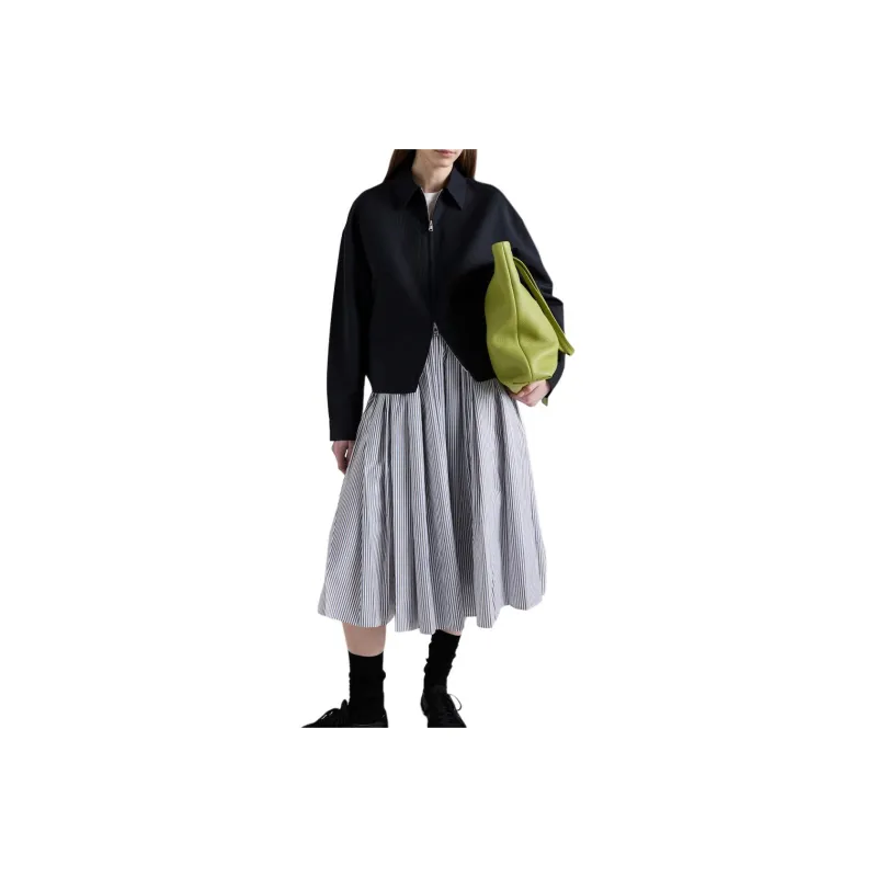 PRADA SS25 Spring Summer Women's Apparel Collection Casual Long Skirt Women's Blue White-5