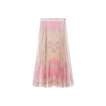 VERSACE La Coupe Des Dieux Pleated Midi Skirt