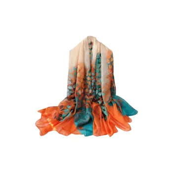Cranta Komeia Faux Silk Chiffon Silk Scarves Women's