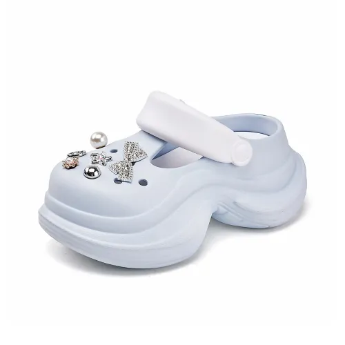 La Chapelle Business Casual Comfortable Clogs Women's Blue