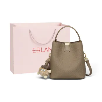 EBLAN Cow Leather Handbag, Shoulder Bag, Crossbody Bag Regular Women's Elephant Gray