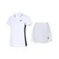 White Top+White Short Skirt Set