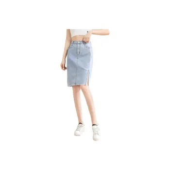 JEANSWEST Denim Short Skirts Women's Light Blue