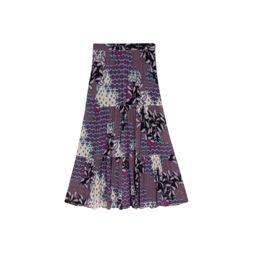 BA&SH Brooke Tiered Midi Skirt