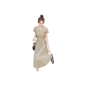Cypress House Short Sleeved Dress Women's Khaki