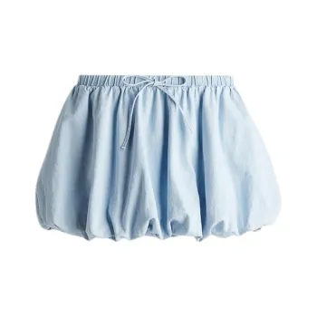 H&M Casual Short Skirts Women's Light Denim Blue