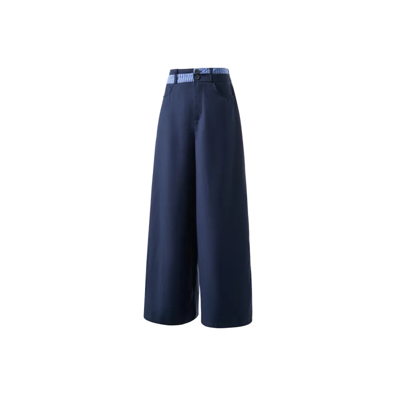 FOASIS Casual Pants Women's Navy Blue-1