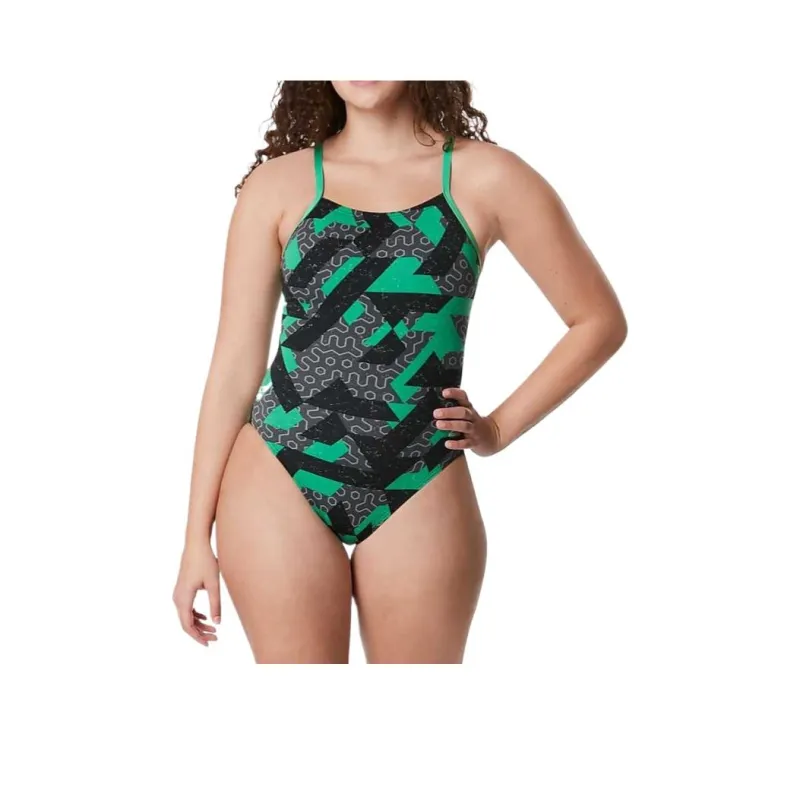 Speedo Ruse Blocks Flyback One piece Swimsuit Women's-4