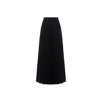 DIOR Pleated Long Flared Skirt