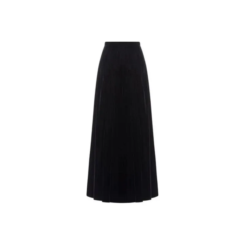 DIOR Pleated Long Flared Skirt-0