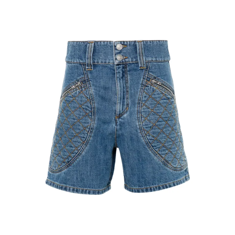 ISABEL MARANT Candice High rise Denim Shorts-0