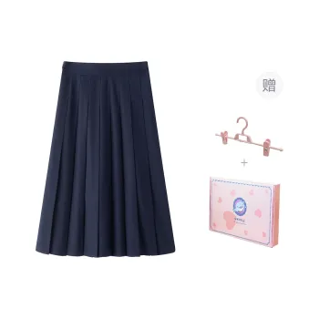 Tokyo Season Casual Long Skirt Women's Navy Blue