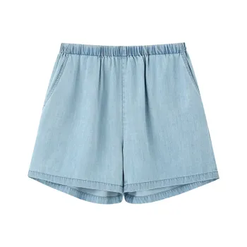 ZHOUMIAO Denim Shorts Women's Autumn Wave Blue