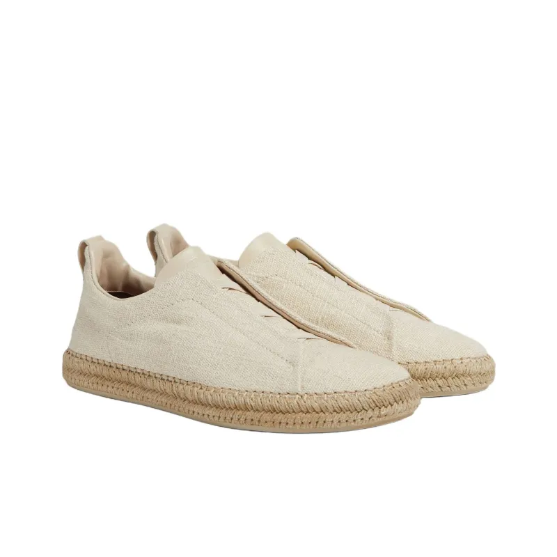 Zegna Triple Stitch Espadrilles Men's Beige-1