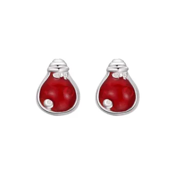 ALI THE FOX S999 Silver Stud Earrings Women's