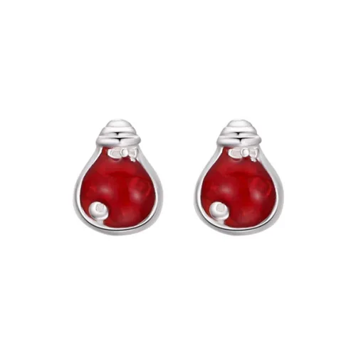 ALI THE FOX S999 Silver Stud Earrings Women's