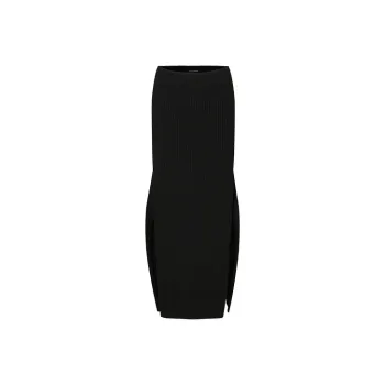 URBAN REVIVO Casual Long Skirt Women's Jet Black