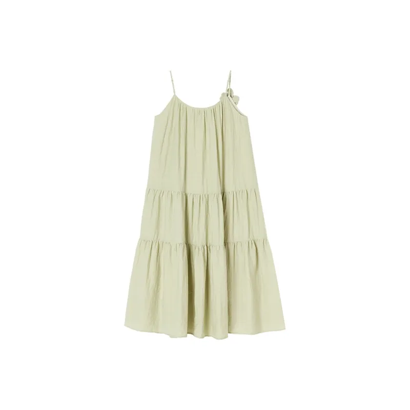 XIANGYING Slip Dress Women's Light Green-1
