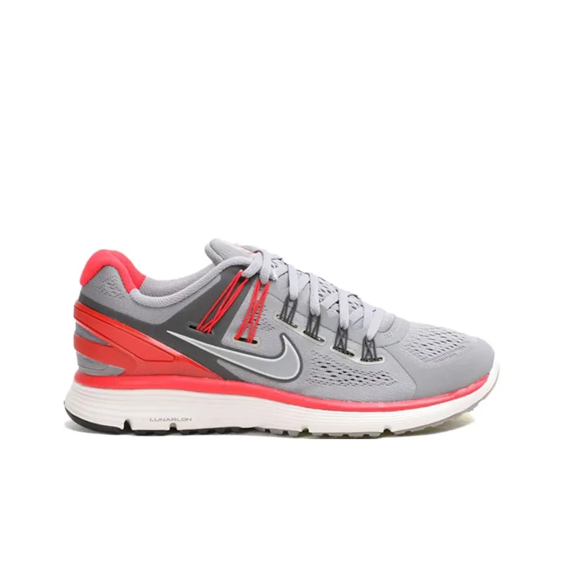 Nike Lunareclipse 3 Anti Slip Wear Resistant Low Top Casual Shoes Men's Gray Red-1