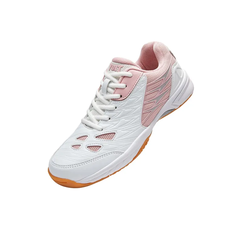 VOIT Cushioning, Breathable, Supportive Low Top Badminton Shoes Unisex Pink White-4