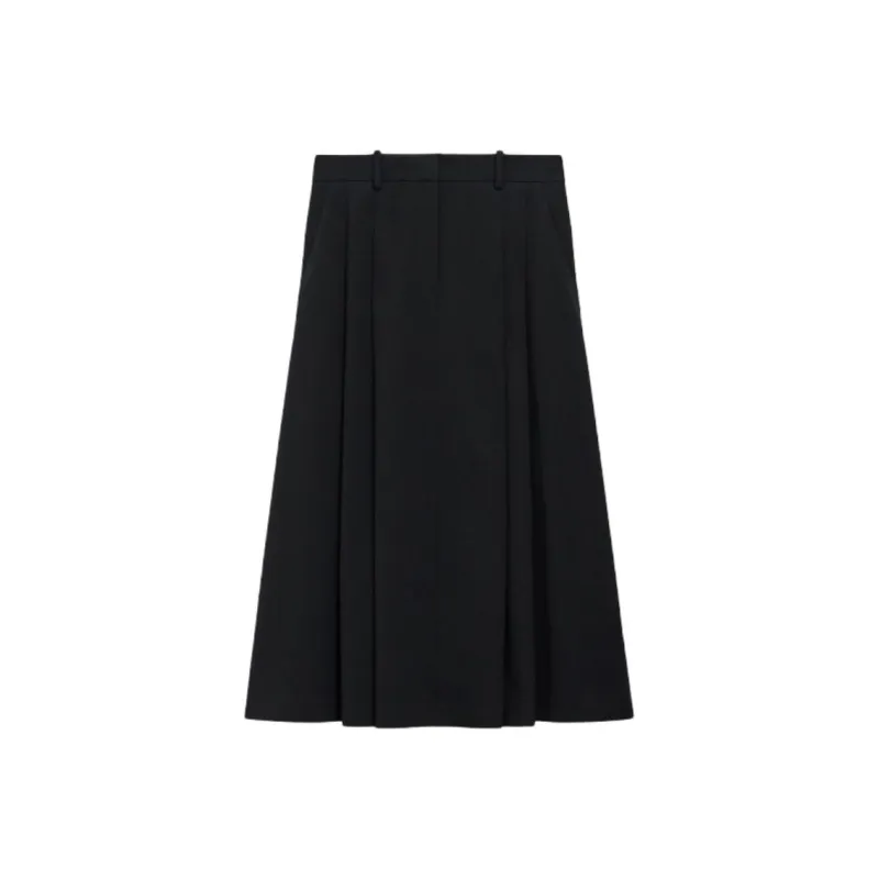 THEORY Casual Long Skirt Women's Black-0