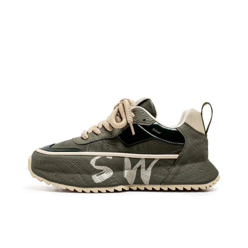 PROTECTCAMEL Abrasion Resistant Lightweight Height Increasing Low Top Chunky Sneakers Men's-4