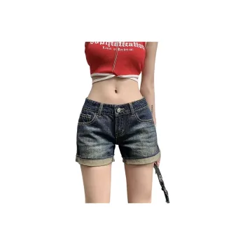 Kazakhstan Denim Shorts Women's Vintage Blue