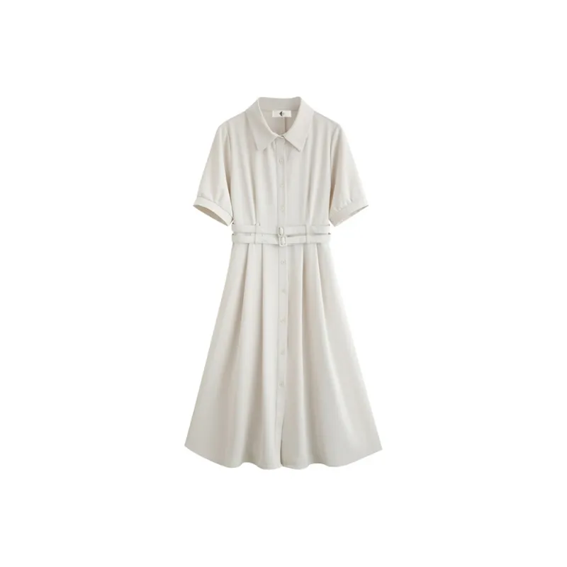 Mm Short Sleeved Dresses Women's White-0