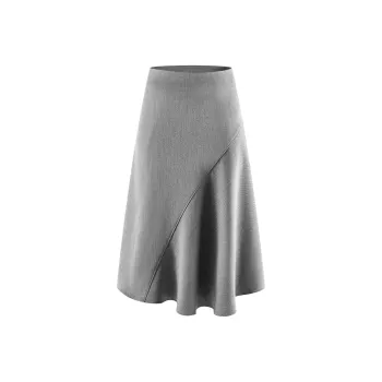 A21 Casual Long Skirt Women's Heather Gray