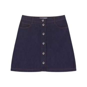 Maison Kitsune Buttoned Denim Mini Skirt
