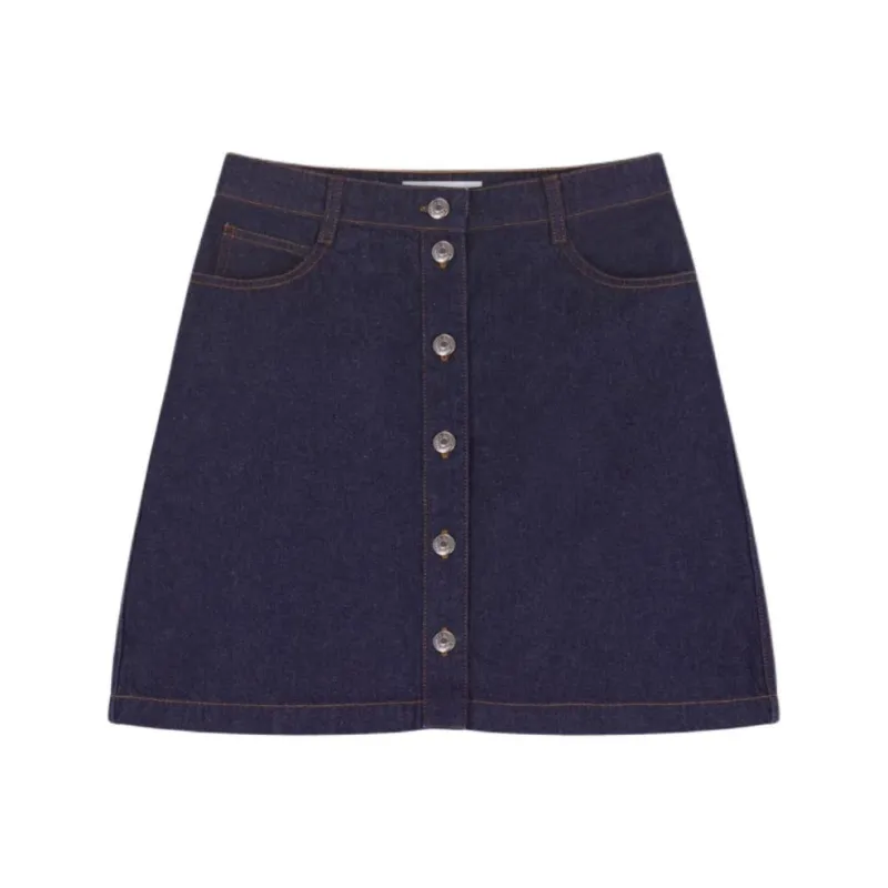 Maison Kitsune Buttoned Denim Mini Skirt-0