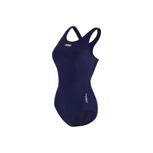 ZOKE One-piece Swimsuit Women's Pure Deep Blue