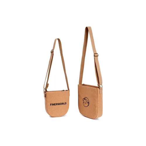Finerworld Cork Crossbody Bag Women's Kraft Paper Color